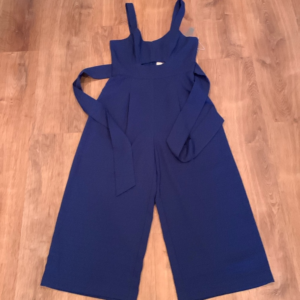 Forever 21 Navy Cut Out Jumpsuit with tie